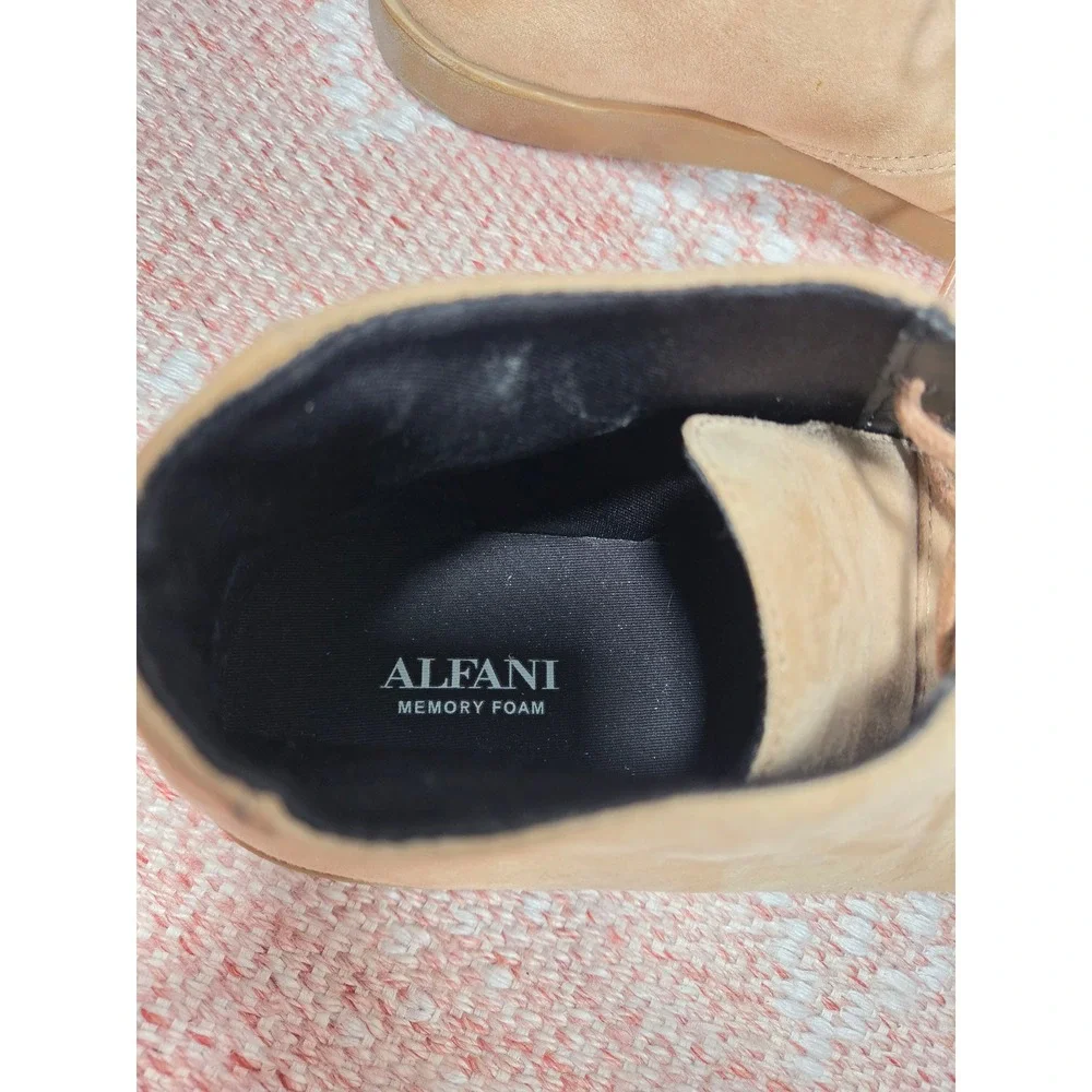 Alfani Barrett Mens Tan Sand Faux Suede Memory Foam Chukka Boots 10.5M